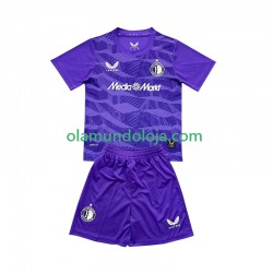 Camisola Feyenoord Rotterdam Guarda-redes Criança Equipamento Terceiro 2025-2026 Manga Curta